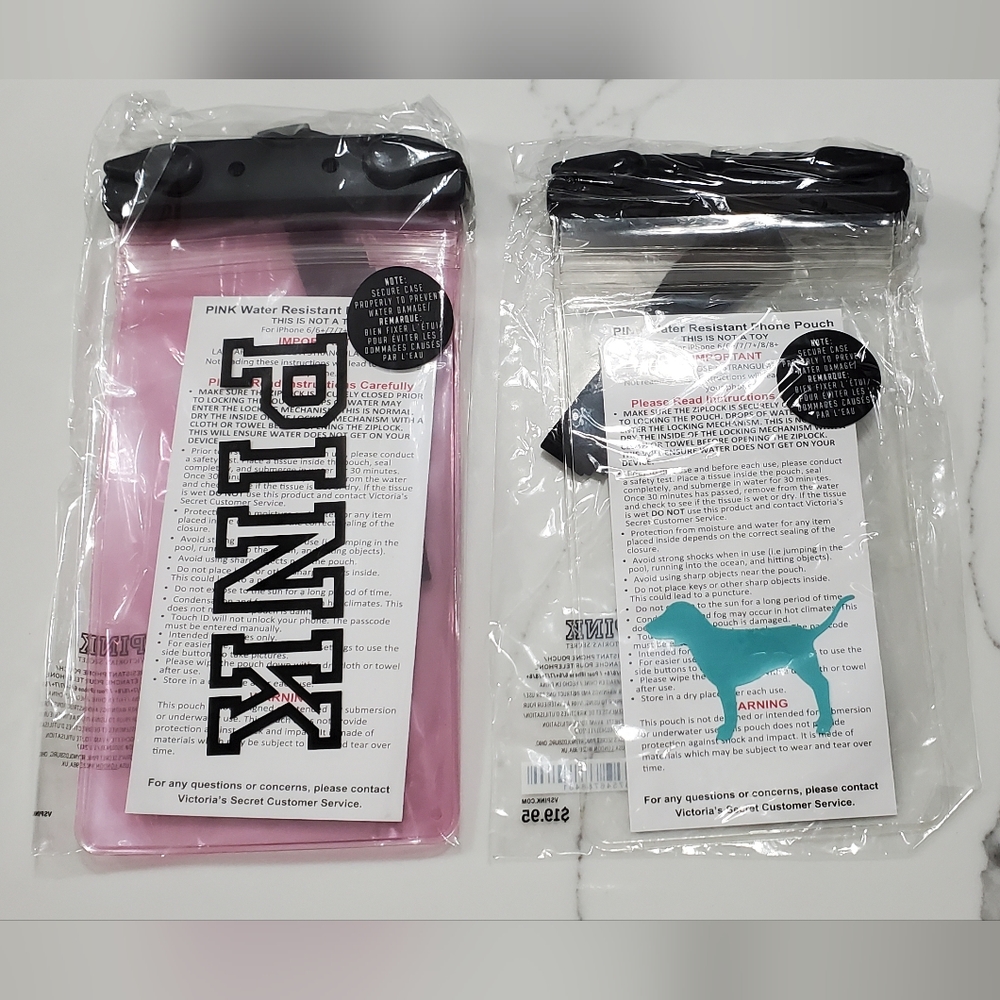 NEW 2 Victoria's Secret Pink Resistant Phone Cases lot